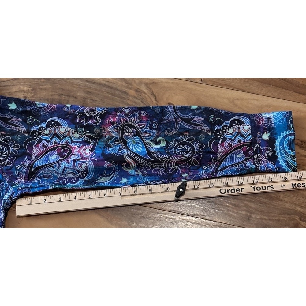 Robert Graham Mens M Blue Paisley Flip Cuff Casual Shirt Long Sleeve Batik Color - Picture 9 of 9